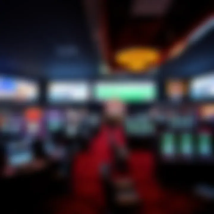 A panoramic view of a casino and sportsbook integrated within the same venue