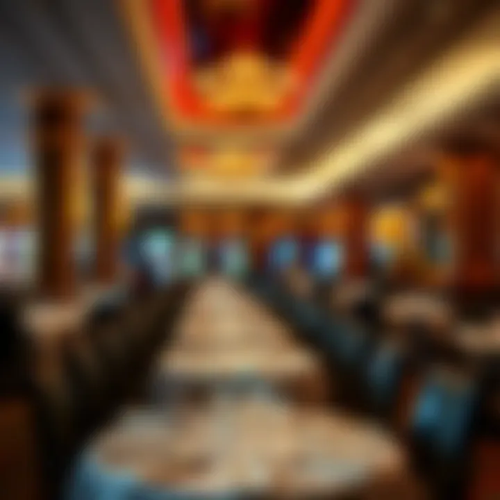 Gourmet Dining Experiences Elegant dining setting within a casino resort