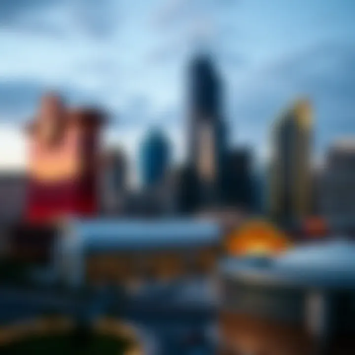 Chicago's Casino Resorts Enhancing the Skyline View of the Chicago skyline with casino resort in foreground