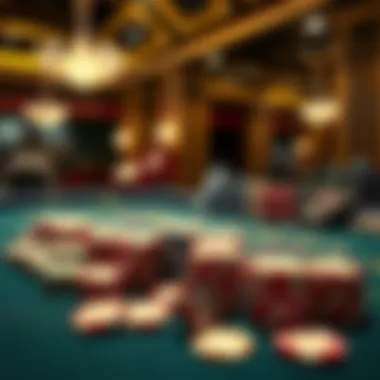 Luxury Gaming Setup with Claytec Poker Chips A well-organized poker set featuring Claytec chips in a luxurious gaming environment