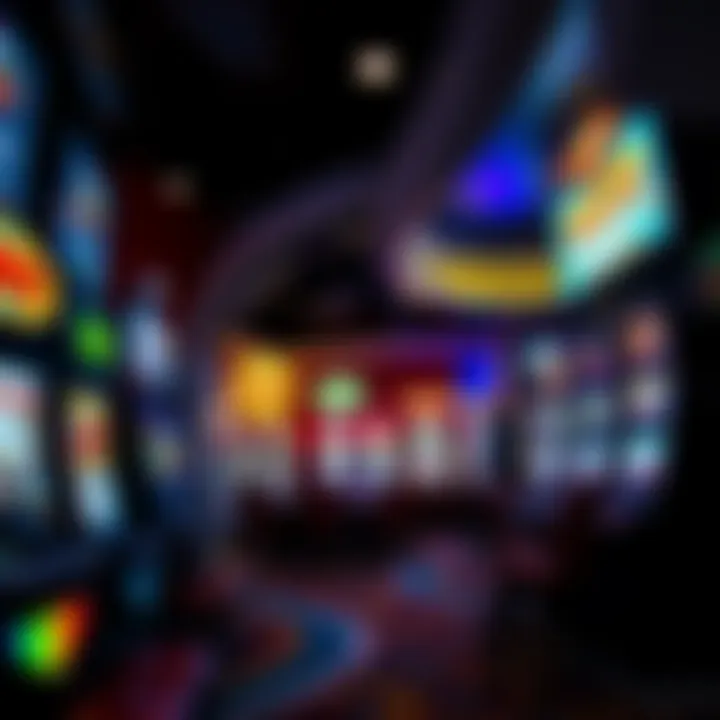 Inside view of gaming area highlighting various slot machines