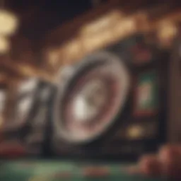 Visual representation of online casino interface featuring free spins