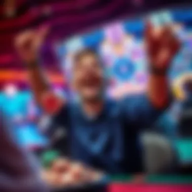 Celebrating Success with Promo Codes A joyful player celebrating a win with bonus chips.