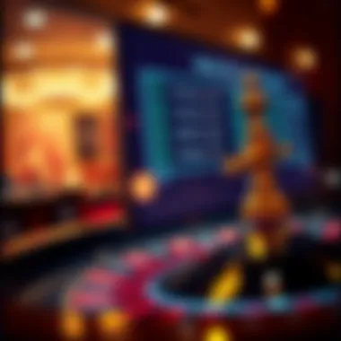 A virtual screen displaying free play options for European roulette