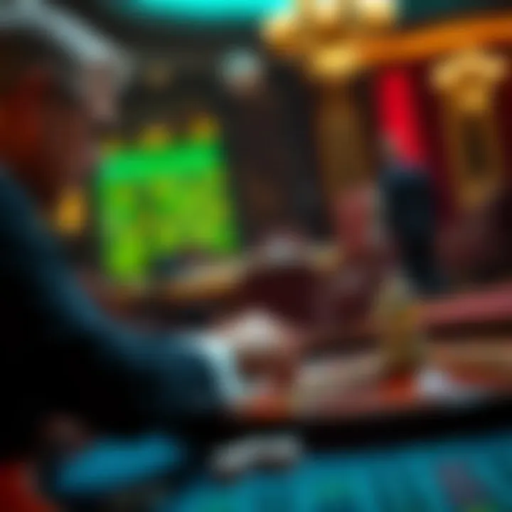 A player engaged in a strategic analysis of European roulette gameplay