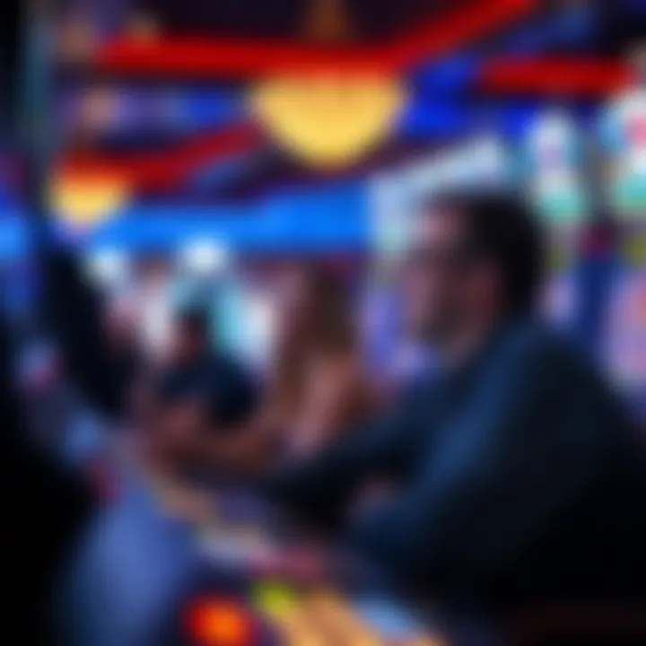 Engagement in Free Play Engaged gamers enjoying a session of free play at the casino