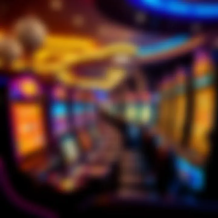 A vibrant casino interface showcasing genie-themed slot machines