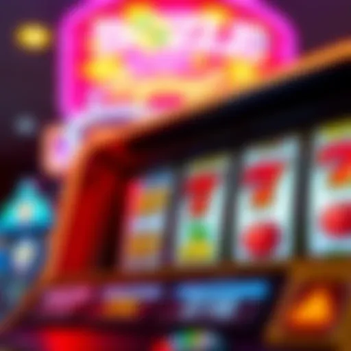 Online Slot Games Interface Vibrant visual representation of online slot games interface