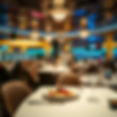 Luxurious dining area showcasing exquisite dishes