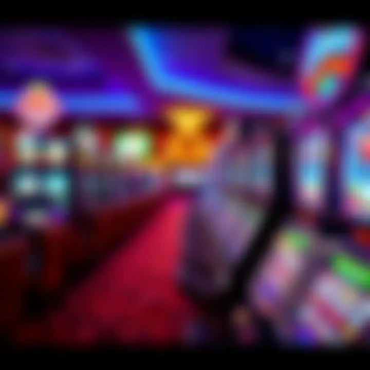 Gaming floor filled with vibrant slot machines