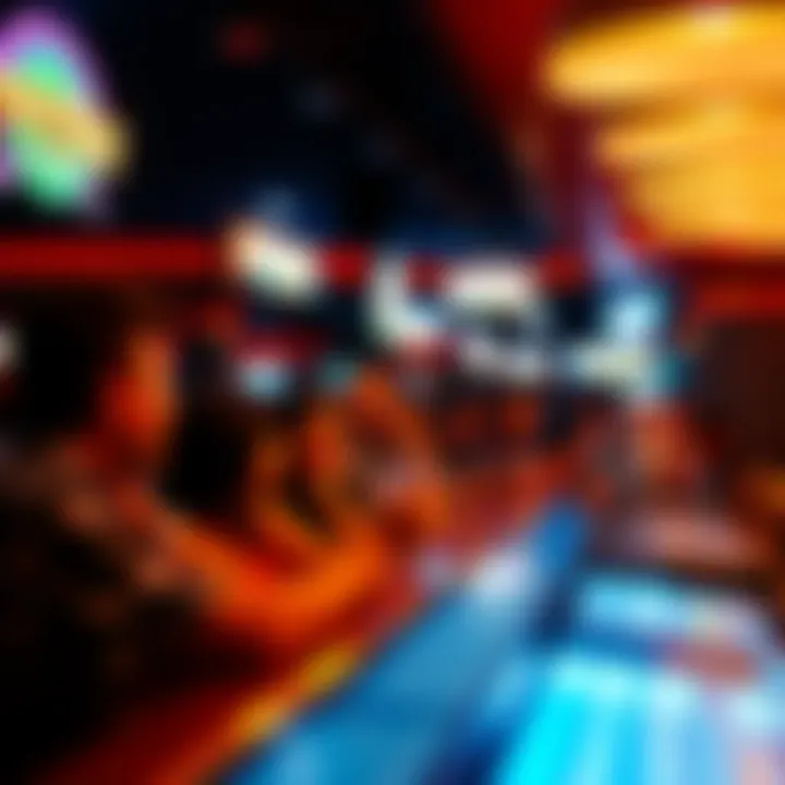 Lively bar scene with patrons enjoying drinks