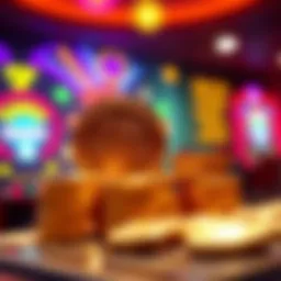 Virtual coins sparkling against a vibrant gaming background