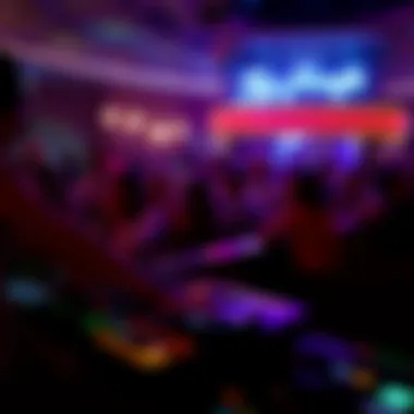 A DJ spinning records at a unique venue, captivating the audience with pulsating beats