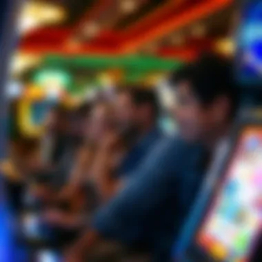 A diverse group of players enjoying a live slot game