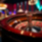 Close-up view of an elegant roulette wheel