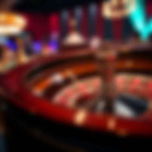 Close-up view of an elegant roulette wheel