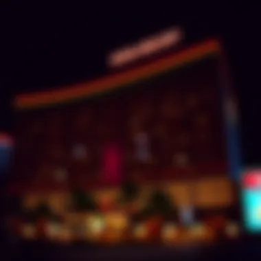 MGM Resort Facade at Night The stunning facade of an MGM Resort illuminated at night