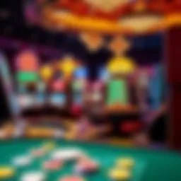 A digital landscape showcasing various online casino games