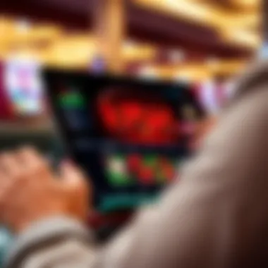 Cutting-Edge Technology in Online Casino Platforms A modern interface of an online casino platform on a tablet