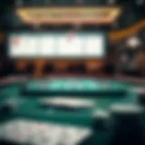 An intricate layout of a rummy game interface showcasing online engagement