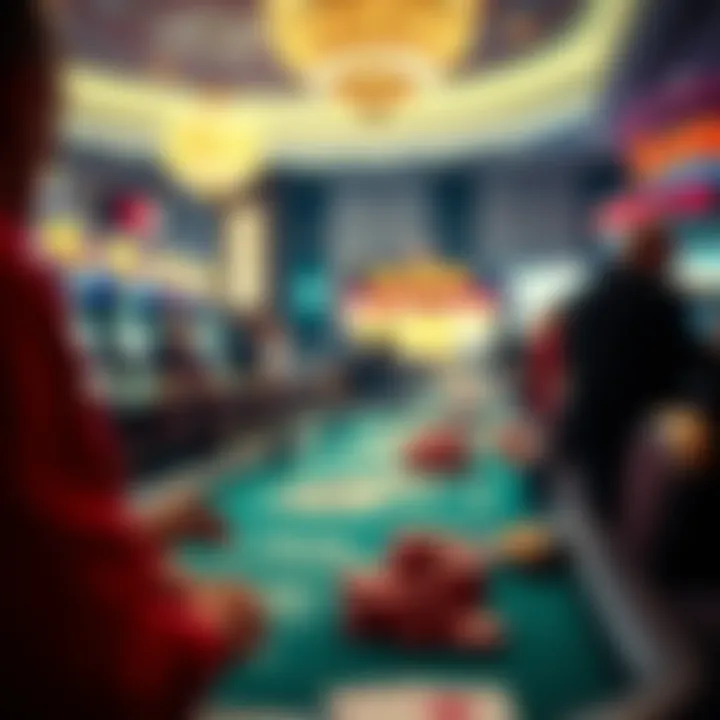 A serene setting depicting responsible gaming practices