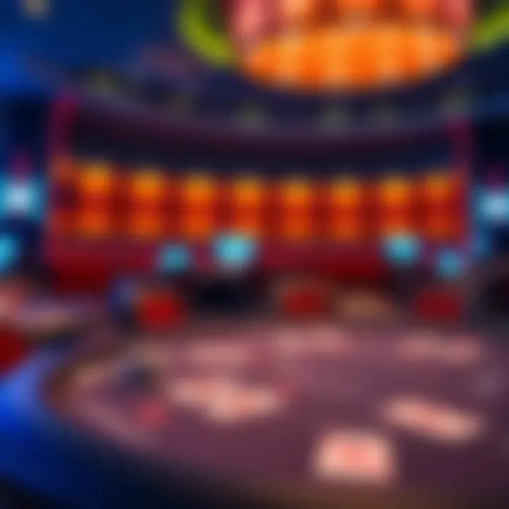 Virtual poker tournament interface showcasing various tables