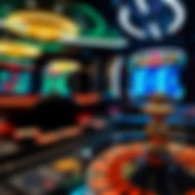 A futuristic gaming setup featuring advanced technology in online roulette