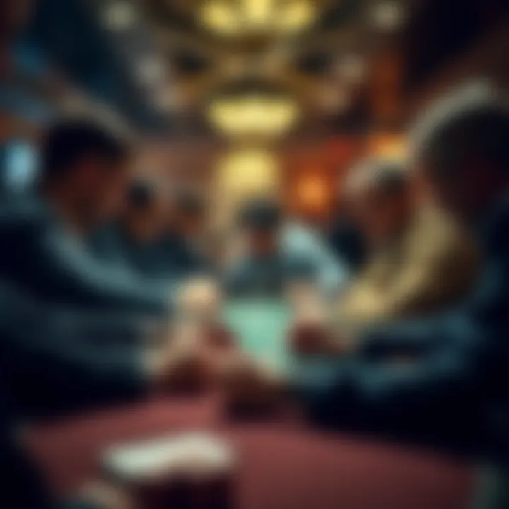 Intense poker game with players deep in strategy and focus