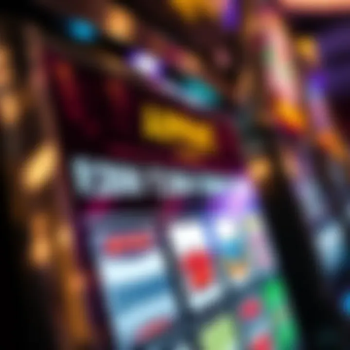 Close-up of a slot machine's pay table showcasing various payouts