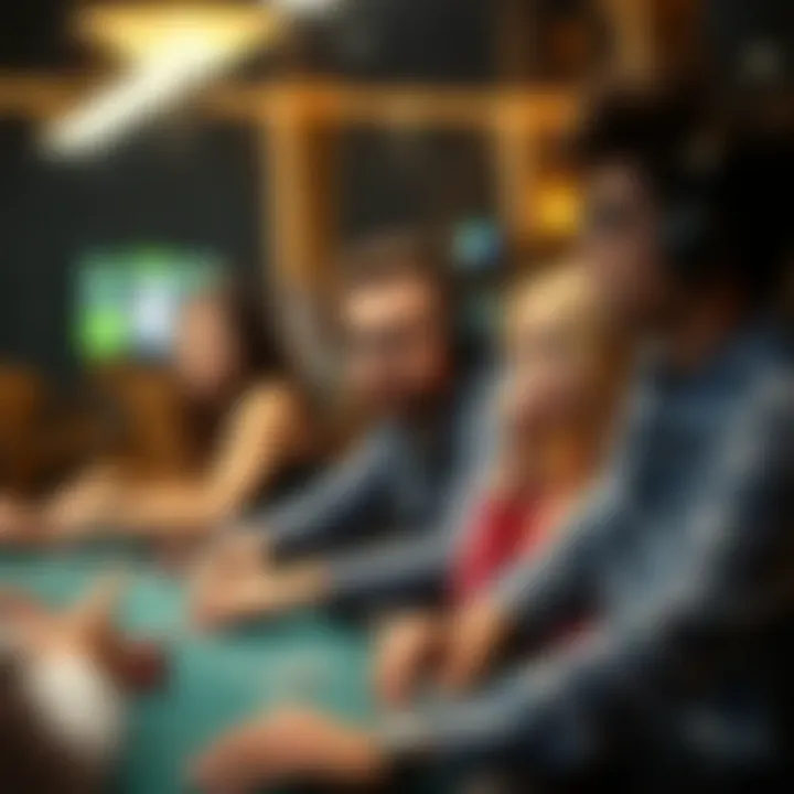 Casual Online Poker Gameplay A group of players enjoying a casual online poker game.