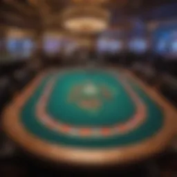 A vibrant poker table setup at Jack Casino Cleveland