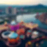 Aerial view of Primm Resort showcasing its luxurious amenities and surroundings