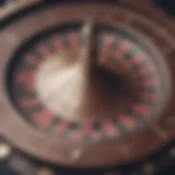 Detailed view of a roulette wheel highlighting its components