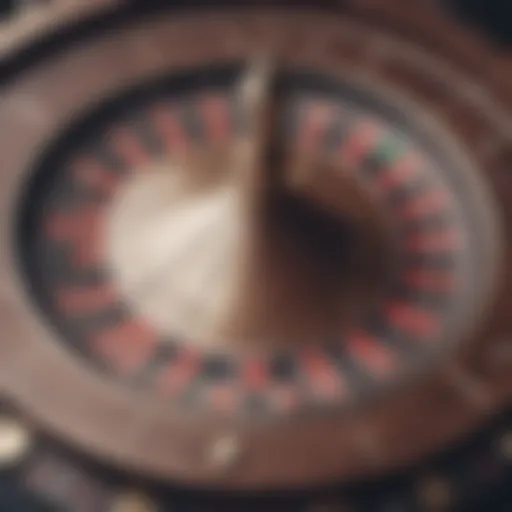 Detailed view of a roulette wheel highlighting its components