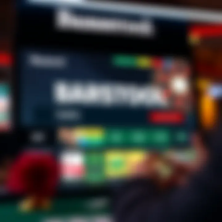 Barstool Casino Interface with Promo Codes Illustration of Barstool Casino interface showcasing promo codes