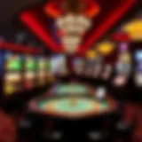 Virtual casino environment showcasing various games