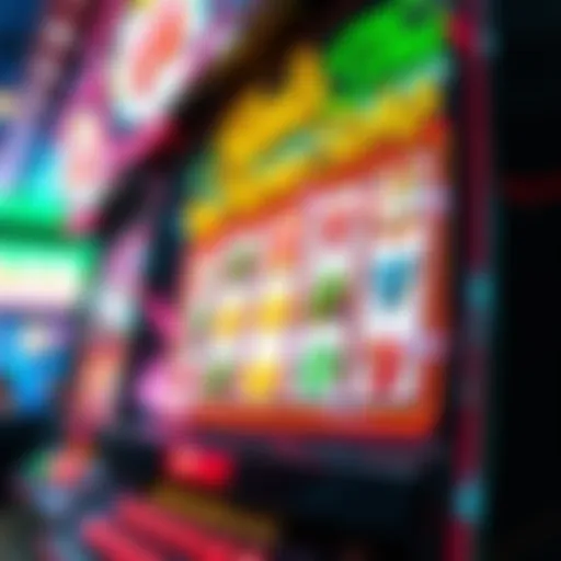 Visual representation of a vibrant slot machine screen