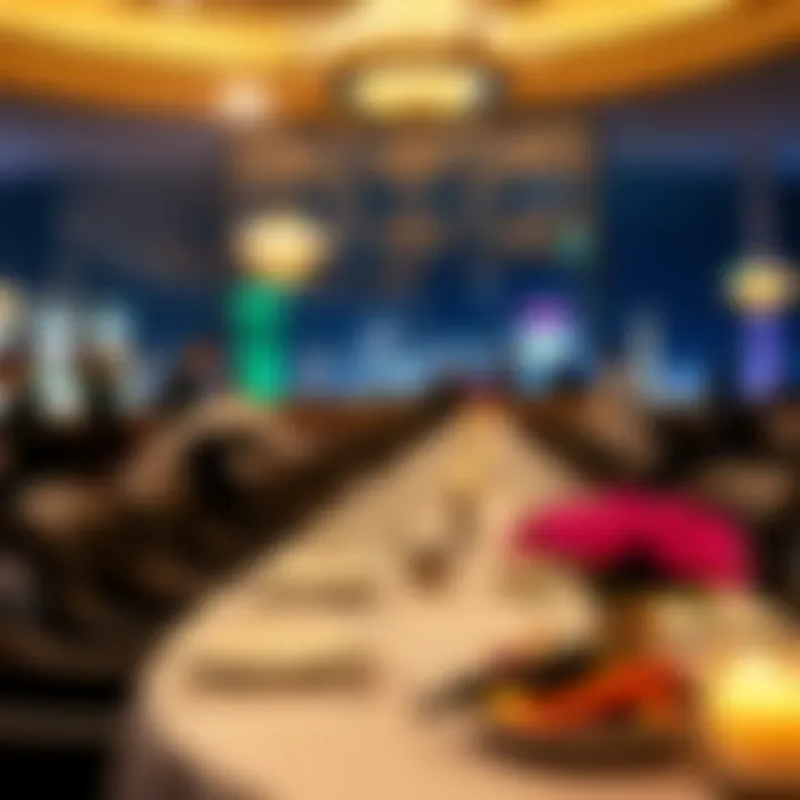 Gourmet dining setting at Renata World