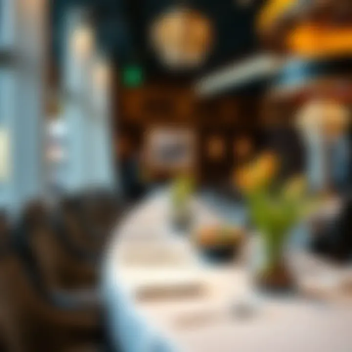 Elegant dining area featuring luxurious decor and gourmet dishes