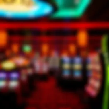 Interior gaming floor filled with vibrant slot machines and table games