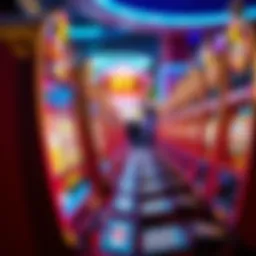 Colorful slot machine display