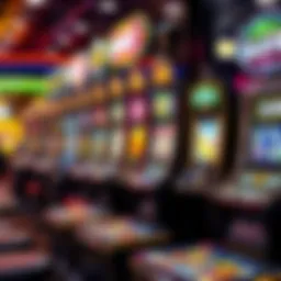 An engaging slot machine display demonstrating vibrant graphics and a variety of themes.