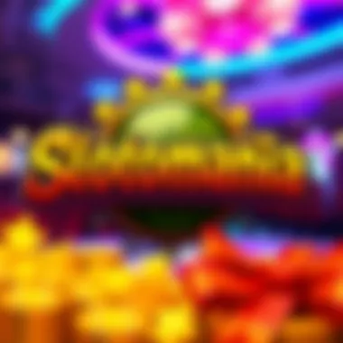 Slotomania Logo Slotomania logo with a vibrant background