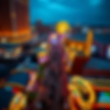 Aerial view of a bustling casino district