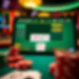 Visual representation of Texas Hold'em game interface on a digital platform