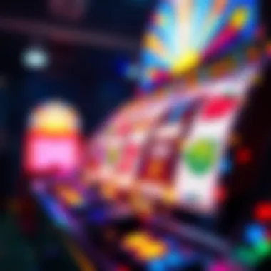 Glimmering slot machine with vibrant design