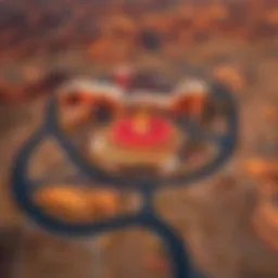 Aerial view of a prominent Arizona casino surrounded by desert landscape