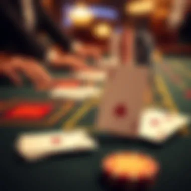 Digital Blackjack Table Close-up of blackjack cards on a digital table