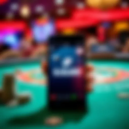 Mobile Blackjack Experience A smartphone displaying a blackjack app interface