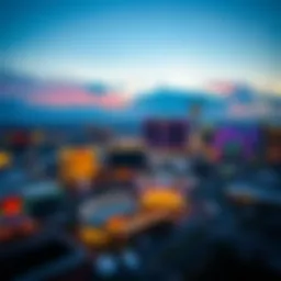 Aerial view of Shreveport casino skyline